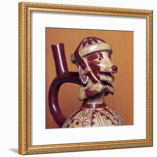 Mochicha stirrup-spout vessel, 1st century-Unknown-Framed Giclee Print