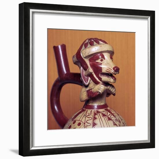 Mochicha stirrup-spout vessel, 1st century-Unknown-Framed Giclee Print