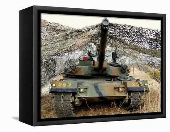 Mock Aggressors from Republic of Korea Marine Corps Prepare their Tank-null-Framed Premier Image Canvas