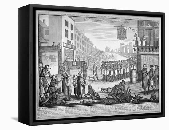 Mock funeral procession in St Giles, London, 1751-Anon-Framed Premier Image Canvas