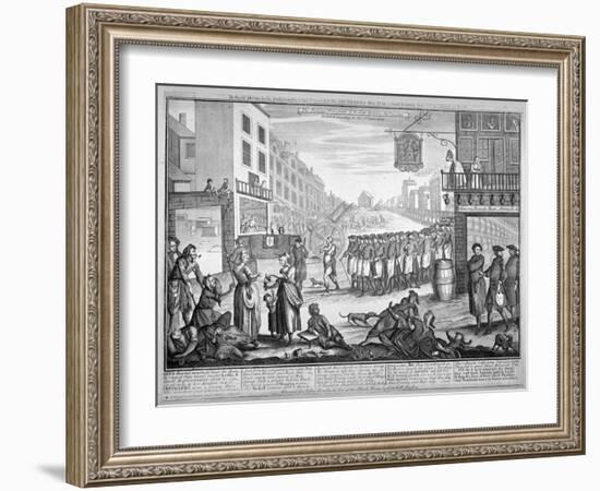 Mock funeral procession in St Giles, London, 1751-Anon-Framed Giclee Print