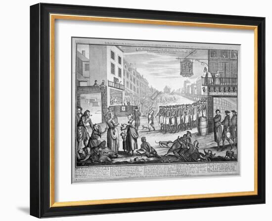 Mock funeral procession in St Giles, London, 1751-Anon-Framed Giclee Print