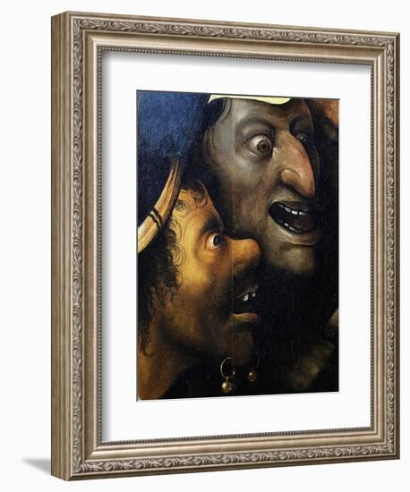 Mocking Faces, from Christ Carrying the Cross, C. 1490 (Detail)-Hieronymus Bosch-Framed Giclee Print