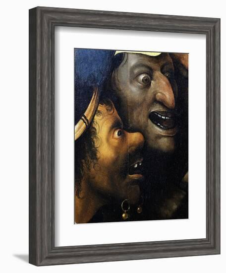 Mocking Faces, from Christ Carrying the Cross, C. 1490 (Detail)-Hieronymus Bosch-Framed Giclee Print