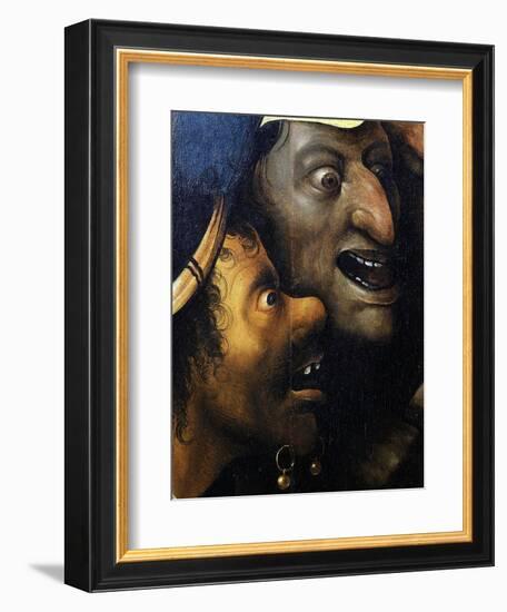 Mocking Faces, from Christ Carrying the Cross, C. 1490 (Detail)-Hieronymus Bosch-Framed Giclee Print