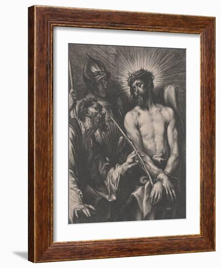 Mocking of Christ, C.1630 (Etching, Engraving)-Anthony Van Dyck-Framed Giclee Print