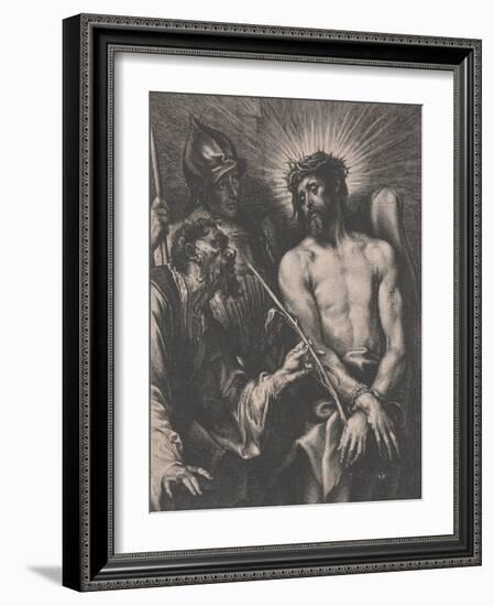 Mocking of Christ, C.1630 (Etching, Engraving)-Anthony Van Dyck-Framed Giclee Print