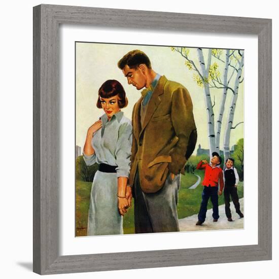 "Mocking Romance", March 31, 1951-George Hughes-Framed Giclee Print