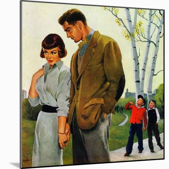 "Mocking Romance", March 31, 1951-George Hughes-Mounted Giclee Print