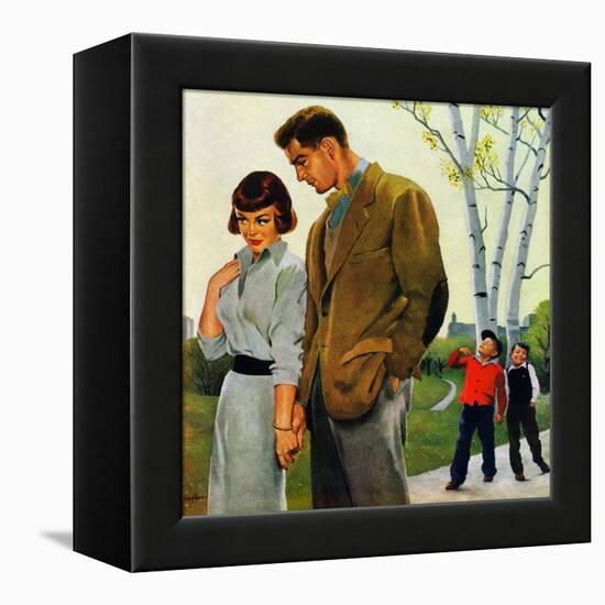 "Mocking Romance", March 31, 1951-George Hughes-Framed Premier Image Canvas