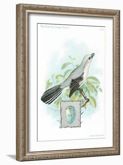 Mockingbird and Egg-null-Framed Art Print
