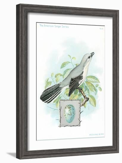 Mockingbird and Egg-null-Framed Art Print