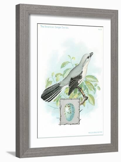 Mockingbird and Egg-null-Framed Art Print