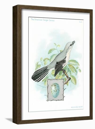 Mockingbird and Egg-null-Framed Art Print