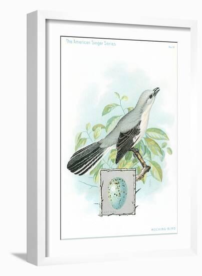 Mockingbird and Egg-null-Framed Art Print