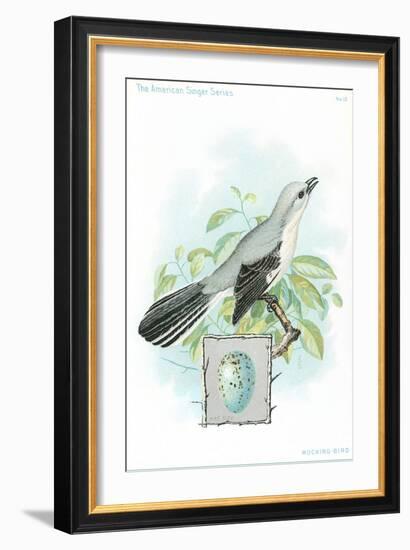 Mockingbird and Egg-null-Framed Art Print