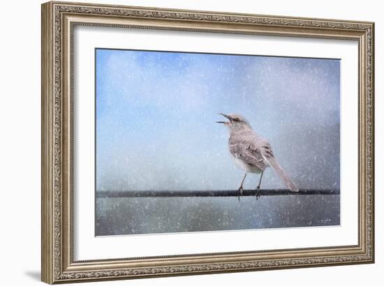 Mockingbird in the Snow-Jai Johnson-Framed Giclee Print