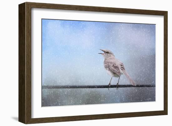 Mockingbird in the Snow-Jai Johnson-Framed Giclee Print