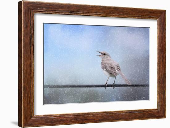 Mockingbird in the Snow-Jai Johnson-Framed Giclee Print