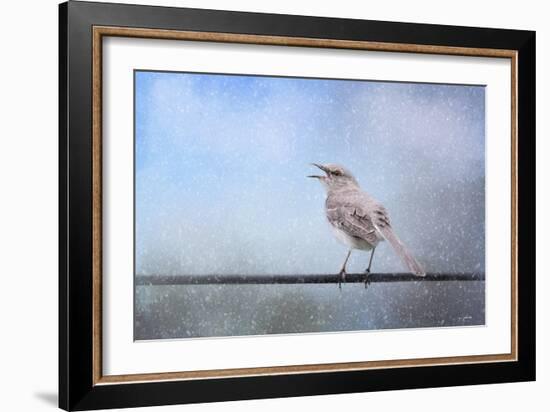 Mockingbird in the Snow-Jai Johnson-Framed Giclee Print