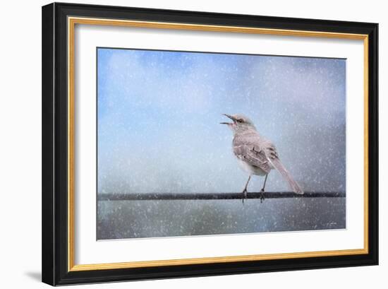 Mockingbird in the Snow-Jai Johnson-Framed Giclee Print