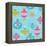 Mod Baubs Aqua Sq-Teresa Woo-Framed Stretched Canvas