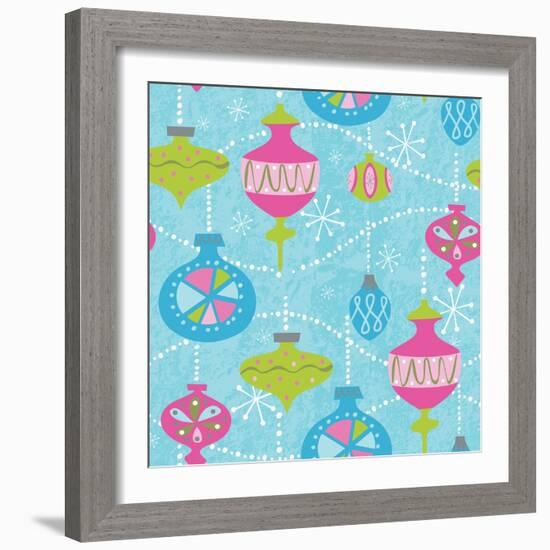 Mod Baubs Aqua Sq-Teresa Woo-Framed Art Print