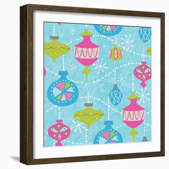 Mod Baubs Aqua Sq-Teresa Woo-Framed Art Print