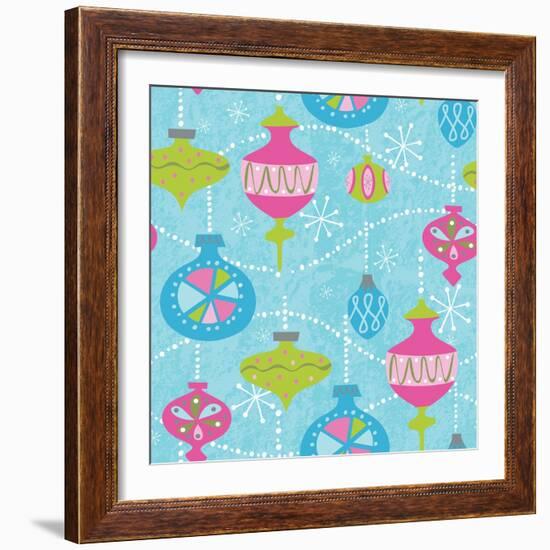 Mod Baubs Aqua Sq-Teresa Woo-Framed Art Print