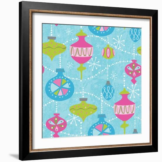 Mod Baubs Aqua Sq-Teresa Woo-Framed Art Print