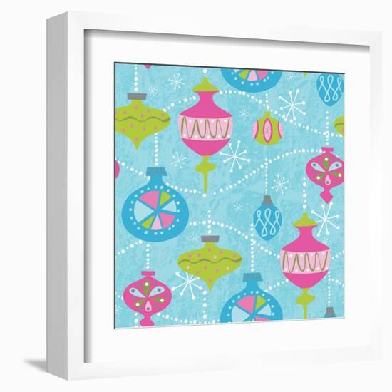 Mod Baubs Aqua Sq-Teresa Woo-Framed Art Print