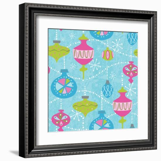 Mod Baubs Aqua Sq-Teresa Woo-Framed Art Print