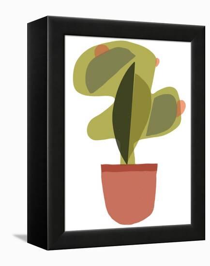 Mod Cactus V-Rob Delamater-Framed Stretched Canvas