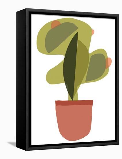 Mod Cactus V-Rob Delamater-Framed Stretched Canvas