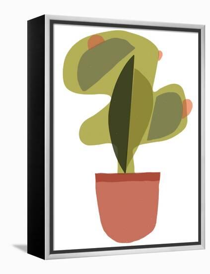 Mod Cactus V-Rob Delamater-Framed Stretched Canvas