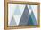 Mod Triangles I Blue-Michael Mullan-Framed Stretched Canvas