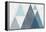 Mod Triangles I Blue-Michael Mullan-Framed Stretched Canvas