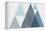 Mod Triangles I Blue-Michael Mullan-Framed Stretched Canvas