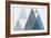 Mod Triangles I Blue-Michael Mullan-Framed Art Print