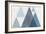 Mod Triangles I Blue-Michael Mullan-Framed Premium Giclee Print