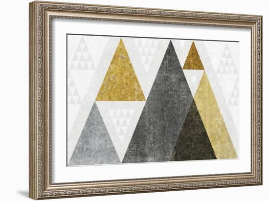 Mod Triangles I Gold-Michael Mullan-Framed Art Print