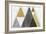 Mod Triangles I Gold-Michael Mullan-Framed Art Print