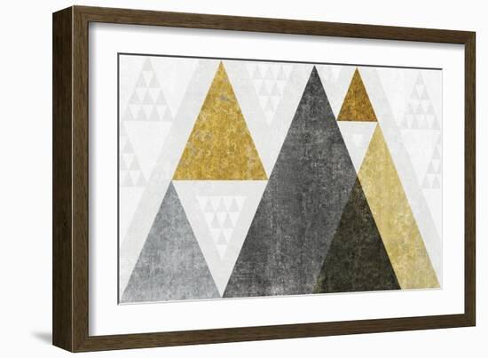 Mod Triangles I Gold-Michael Mullan-Framed Art Print