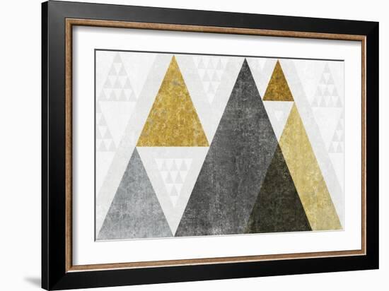 Mod Triangles I Gold-Michael Mullan-Framed Art Print