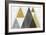 Mod Triangles I Gold-Michael Mullan-Framed Art Print