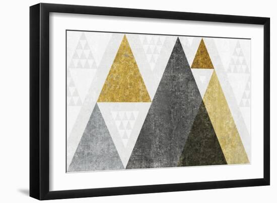 Mod Triangles I Gold-Michael Mullan-Framed Art Print