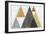 Mod Triangles I Gold-Michael Mullan-Framed Art Print