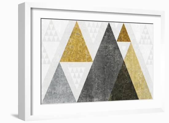 Mod Triangles I Gold-Michael Mullan-Framed Art Print