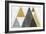 Mod Triangles I Gold-Michael Mullan-Framed Art Print