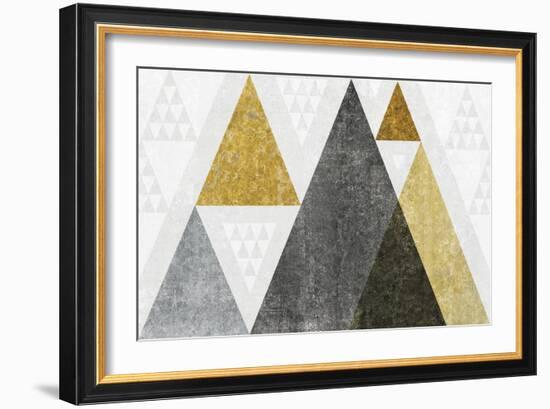 Mod Triangles I Gold-Michael Mullan-Framed Art Print